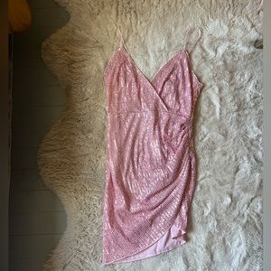Pink sequin dress